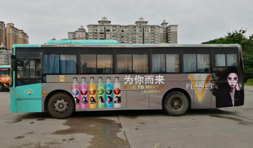 惠州巴士廣告-天喔雞尾酒車(chē)身廣告案例